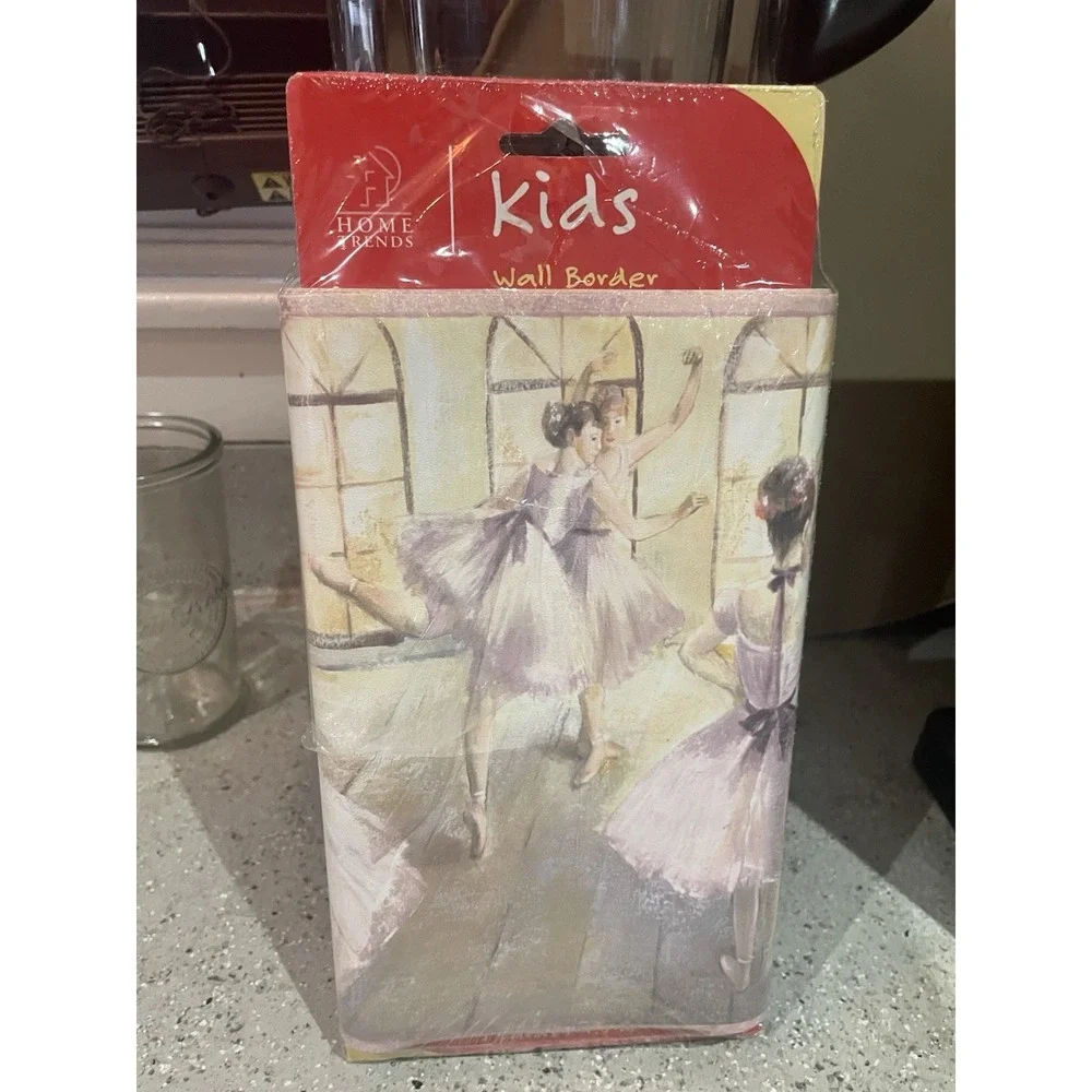 Lot Of 2 Kids Wall Border Pink Ballerina Dancers Wallpaper Ballet Class Decor